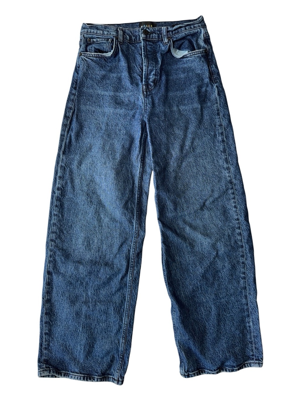 Rails womens 28 Getty high rise wide leg relaxed button fly denim blue jeans